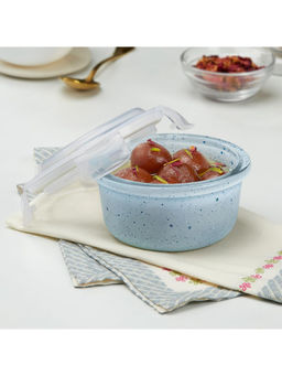 Borosil - Blue Round Shape Food Storage Container
