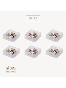 STOR - Stackable White Polypropylene Organisers (Pack of 6)