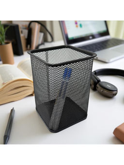 STOR - Ash Black Square Mesh Desk Organiser