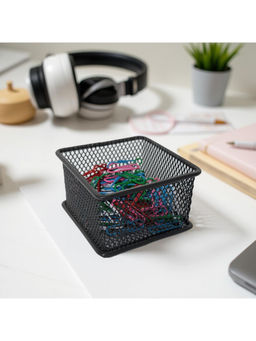 STOR - Ash Black Stackable Mesh Organiser