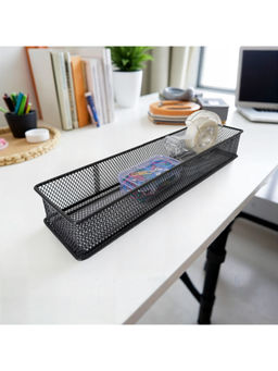 STOR - Ash Black Stackable Mesh Organiser