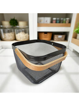 STOR - Ash Black Mesh Space Saver Storage Basket