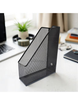 STOR - Ash Black Mesh File Organiser