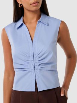 Forever New - Stella Cotton Ruched Top