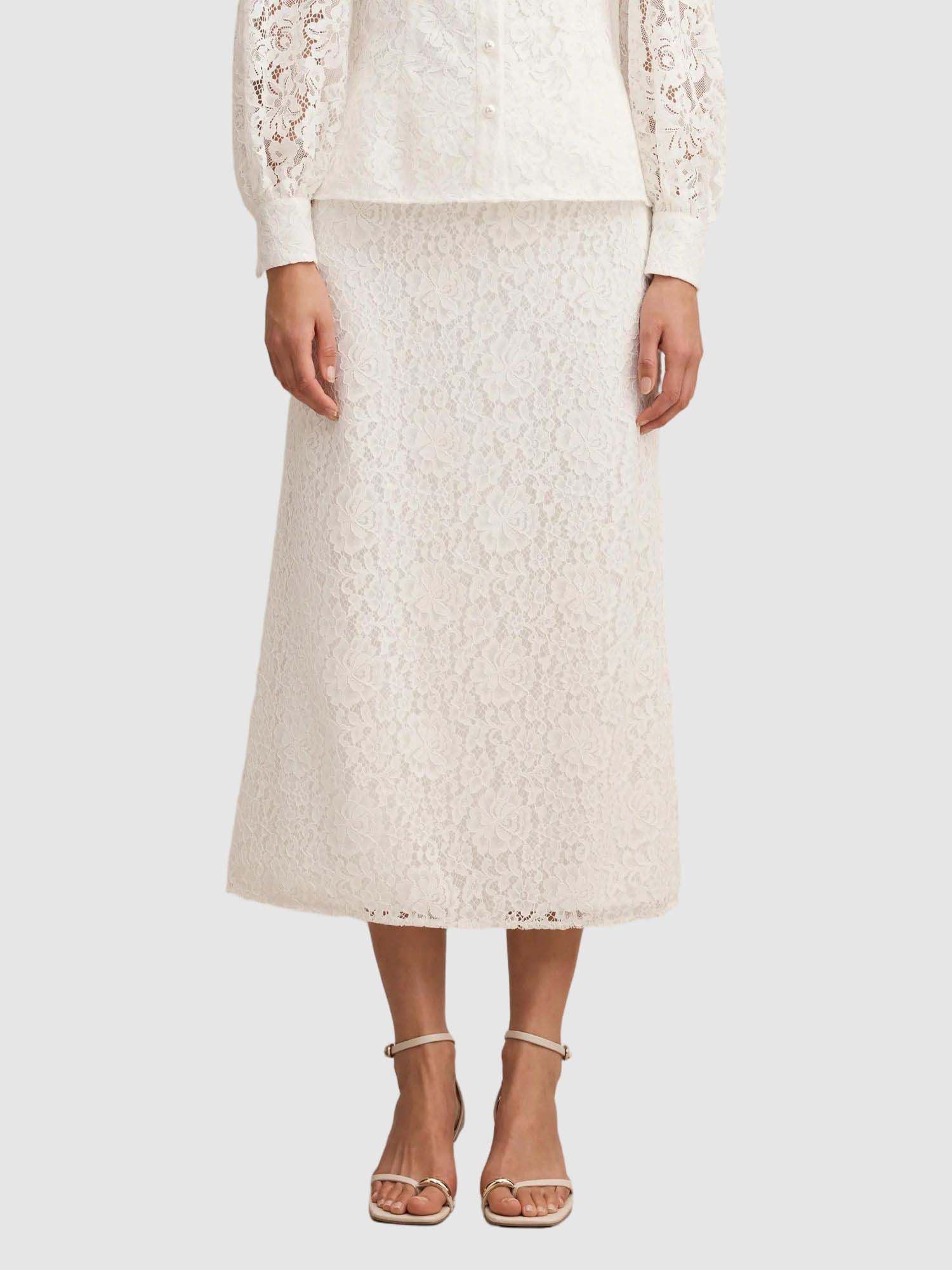 forever new Loretta Lace Midi Skirt-picture-44