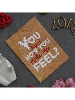 eCraftIndia - You know how you make me feel Valentine Greeting Card Brown Multi-Color
