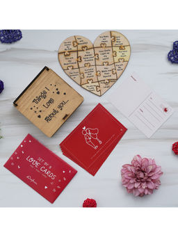 eCraftIndia - Valentine Combo of Set of 8 Love Cards Gift Set Multi-Color