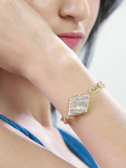 House of D'oro - Women Silver Handcrafted Techno Night Bracelet