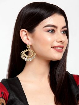 Anika's Creations - Anika's Creation Elegant Design Stone Studded Chandbali Earrings