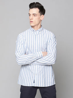 GANT - Mens Blue Striped Regular Fit Shirts