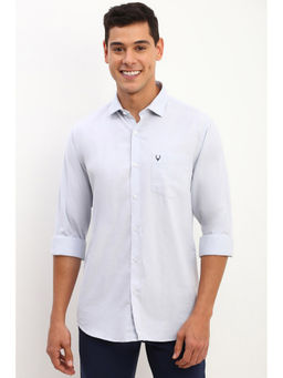 Allen Solly - Men White Slim Fit Solid Full Sleeves Casual Shirt