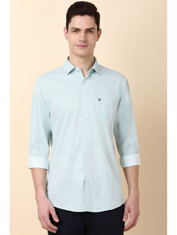 Allen Solly - Men Green Slim Fit Print Full Sleeves Casual Shirt