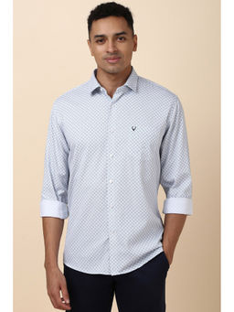 Allen Solly - Men Blue Slim Fit Print Full Sleeves Casual Shirt