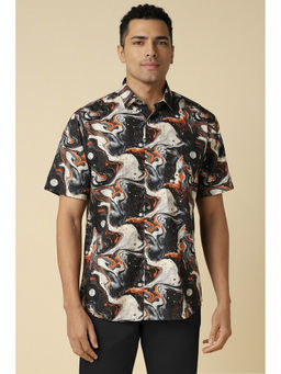 Allen Solly - Men Multi-Color Slim Fit Print Half Sleeves Casual Shirt