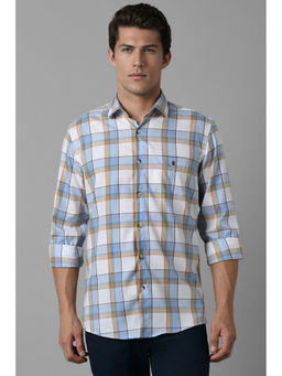 Louis Philippe - Men Multi-Color Slim Fit Checks Full Sleeves Casual Shirt