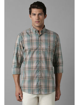 Louis Philippe - Men Multi-Color Slim Checks Full Sleeves Casual Shirt