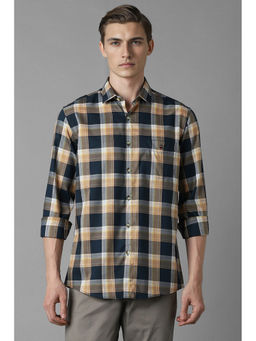 Louis Philippe - Men Multi-Color Slim Fit Checks Full Sleeves Casual Shirt
