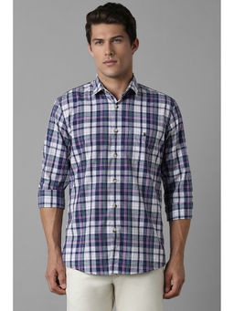 Louis Philippe - Men Multi-Color Slim Fit Checks Casual Shirt