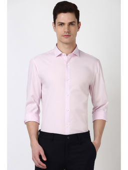 Peter England - Men Pink Solid Super Slim Fit Formal Shirt