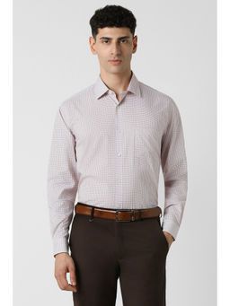 Van Heusen - Men Brown Regular Fit Print Full Sleeves Formal Shirt