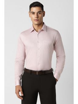 Van Heusen - Men Pink Slim Fit Print Full Sleeves Shirt