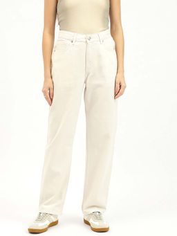 United Colors of Benetton - Off White Solid Straight Fit Jeans