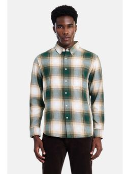 Snitch - Green Checks Full Sleeves Regular Casual Shirt for Men