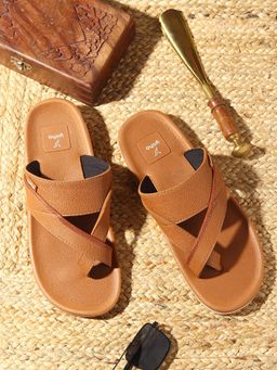 Yoho - Mens Tan Snugly Ethnic Sandals