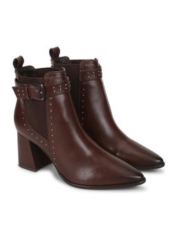 Yoho - Women High Buckle Boots - Brown