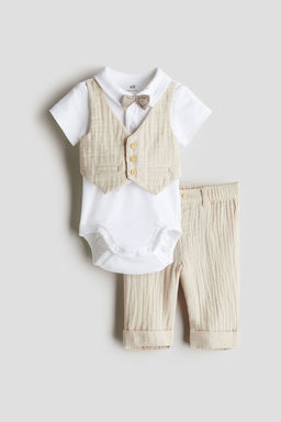 H&M - Kids Beige 2-Piece Dressy Set