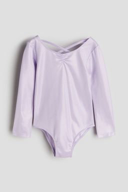 H&M - Girls Purple Long-Sleeved Leotard (1.5-2 Years)