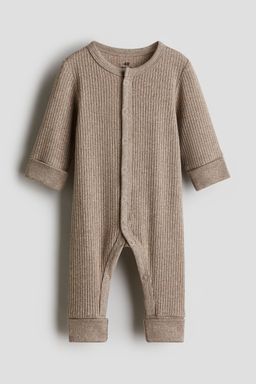 H&M - Kids Brown Adjustable-Fit Romper Suit (0-1 Months)