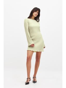 NA-KD - Pleated Mini Dress - Light Green