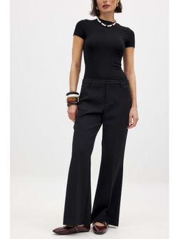 NA-KD - Straight Fitted Trouser - Black