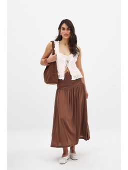 NA-KD - Structured Flounce Top - Ivory