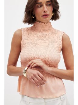 NA-KD - Sleeveless Smock Top - Pink