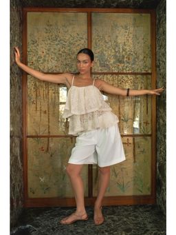 NA-KD - Bandeau Lace Top - Beige
