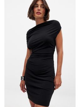 NA-KD - Draped Mini Dress - Black