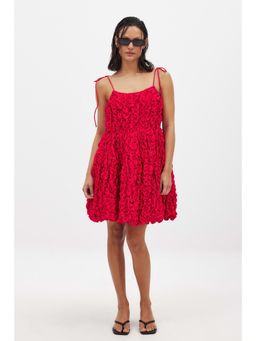 NA-KD - Structured Flowy Mini Dress - Pink