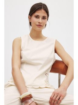 NA-KD - Embroidery Top - White