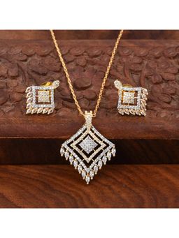 SHILLYN - Geometric Zircon Necklace Set