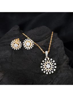 SHILLYN - Radiant Floral Zircon Necklace Set