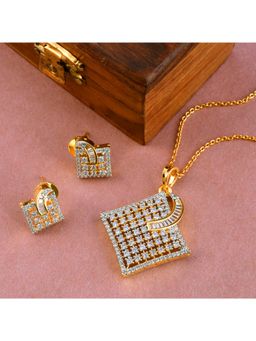 SHILLYN - Sparkling Square Cz Necklace Set