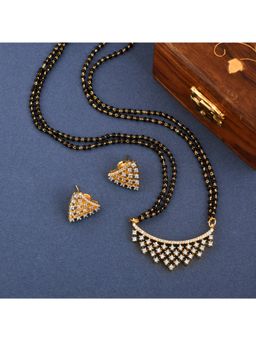 SHILLYN - Sparkling Cz Mangalsutra with Earrings