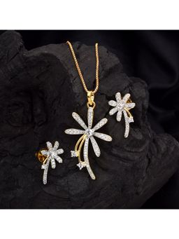 SHILLYN - Floral Cz Necklace Set