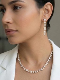 Nuyug - American Diamond Radiant Luxe Necklace Set