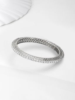 Zavya - Solitaire 925 Sterling Silver Bangle
