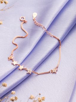 Zavya - Starlight Splendour Rose Gold Plated 925 Sterling Silver Bracelet