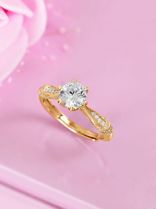 Zavya Gilded Allure Gold Plated 925 Sterling Silver Ring
