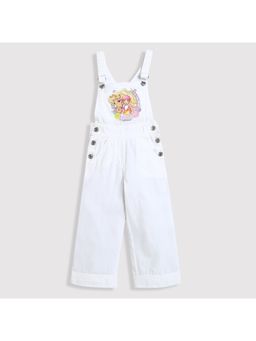 TINY GIRL - Denim Barbie Sleeveless Character Printed Dungaree